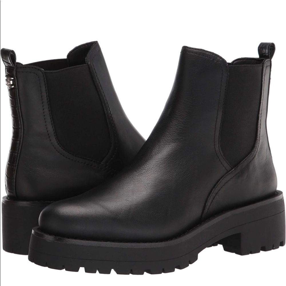 Sam Edelman womens justina leather ankle chelsea boots, size 8 waterproof